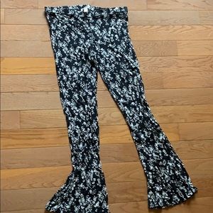 floral fleece pants